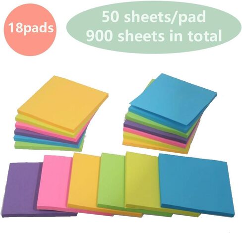 Sticky Notes 3x3 Inches,Self-Stick Note Pads,Sticky Notes tabs for Home, Office, School,Notebook (6) in Saudi Arabia