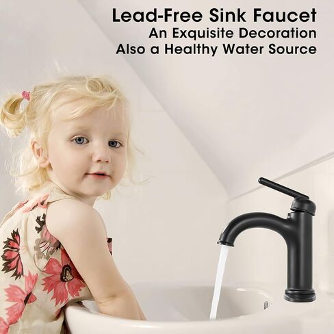 Bathroom Faucet Matte Black Brass Bathroom Sink Faucet with Pop-up Drain Single Handle Vanity Faucet with Deck 1 or 3 Hole in Saudi Arabia