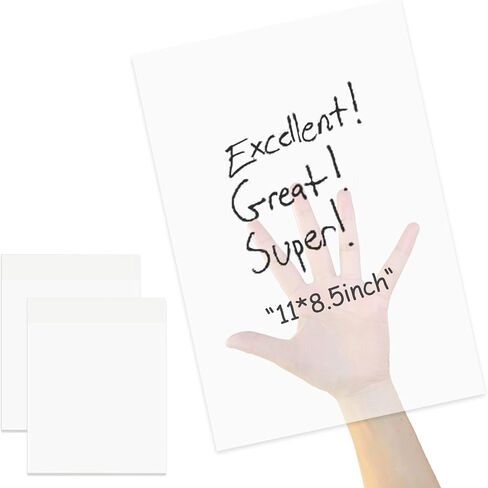 100 Pcs Transparent Sticky Notes, 8.5 x 11 Inch Large Clear Self Sticky Notes, Sticky Notes Waterproof Self-Adhesive Translucent Sticky Note Pads in Saudi Arabia