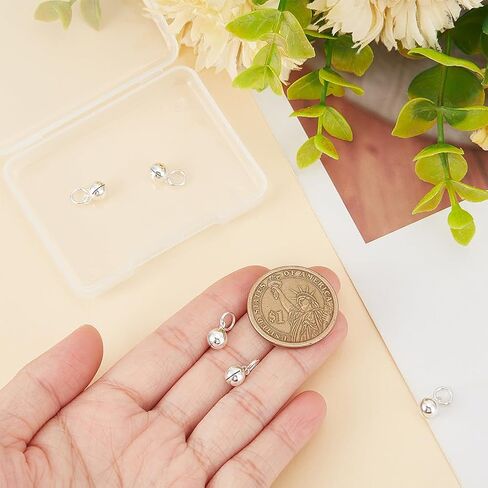 Benecreat 925 Sterling Silver Bell Charms ، Mini Bell Pendant Jewelry النتائج مع حلقات القفز لعيد الميلاد Jingle Bell Dangle Making in Saudi Arabia