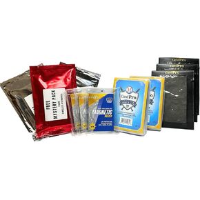Card Pro Trading Card Supplies Mega Bundle Includes 2 Bundles of 50 Count Semi Rigid Submission Sleeves and 3 Magnetic One Touch Holders and 3 Leather-Like Holders with 3 Free Mystery Packs