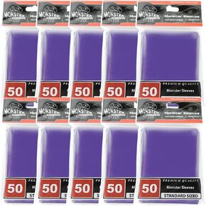 حماة الوحش الأكمام الحجم القياسية لـ TCGS (500pk) -بريق لامع ، مع سحر مع التجمع ، yugioh ، pokémon وبطاقات الألعاب القياسية ذات الحجم القياسي -نظيفة ، آمنة ، تخزين آمن ومعالجة