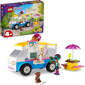 لعبة Lego Friends Ice-Cream Building Tuy Play Play Gift for Kids Girls Boys Ages Ages Opens ، والتي تضم لعبة Toy Van و Andrea & Roxy Mini-Dolls و Toy Dog and Associory ، 41715