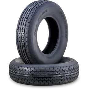 ROCKMAN Trailer Tire ST205/75R14 8-Ply Load Range D 105M Steel Belted Radial 11165, Set2