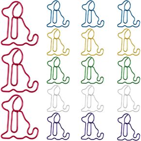 Framendino ، 100 حزمة مقاطع الورق على شكل كلب ملون لطيف الحيوانات المعدنية paperclip للملفات وضع علامة على المستلزمات المكتبية