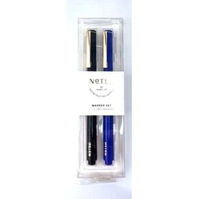 Noted Definitely Delightful Marker Set- 2 colored markers (Blue/Black)