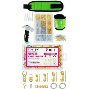 1002pcs Hardware Nails Assortment Kit and 350pcs Picture Hanging Kit