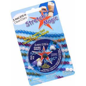 Craft County Pepperell Stretch Magic Bead Jewelry Line Listic Cord String ، Clear Pearl Black ، 5M 25M 100M ، 0.5mm 0.6mm 0.7mm 0.8mm 1mm 1mm DaileTers PRL-SMC05-01- ~ CC_BB923