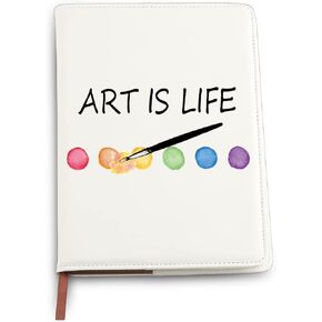 Artist Leather Notebook Art Is Life Art Teacher Gifts Art Lover Gifts Art themed Journey Notebook Artist Graduation Gifts (ART IS LIFE Notebook)