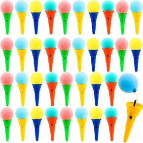 40 PCS Ice Cream Shooters Toy 4 بوصة الآيس كريم مخروطات الرغوة قاذفة لعبة للأطفال