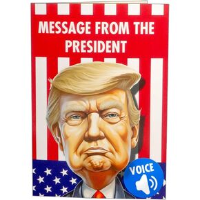 بطاقة عيد ميلاد Joyadora Donald ترامب - هدية البضائع ترامب ، بطاقة عيد ميلاد مضحكة للرجال والآباء والنساء