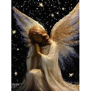 Tutumay21 Angel With Stars Diamond Painting for البالغين ، Angel Full Drill Art Paint