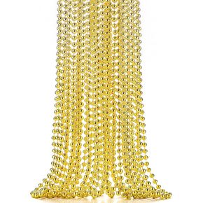 12PCS Mardi Gras Decorations Bead Necklaces Set - St Patricks Day Accessories - Ideal Mardi Gras Party Decorations for Women, Green Beads Necklace for Parade Throws