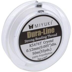 Miyuki Dura -Line -Line Thread Strong Resident - 50m (Crystal ، 0.12mm)