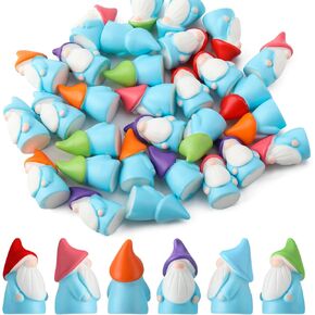 30Pcs Mini Gnomes Ornaments, Mini Resin Gnomes Statues, Cute Miniature Gnome Figurines, Garden Dwarf Statues Decor, for Landscape Outdoor Patio Yard Lawn