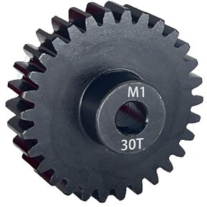30-Tooth M1 5mm Pinion Gear, 30T Mod 1 Pinion Gear Metal Hardened Steel Fit 5mm Shaft Compatible with 1/8 Arrma Kraton Trxs Losi Axial Redcat RC Trucks Buggy RC Brushless Brush RC Motor (30T)
