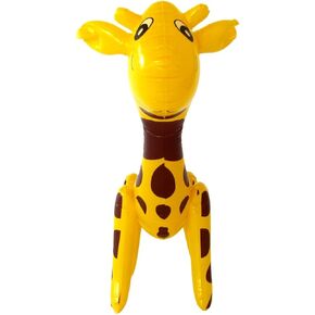 Treasure Gurus Inflatable Giraffe Blow Up Float Zoo Toys Fun Safari Pool Floats Party Favor Birthday Decor, Yellow