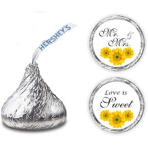 324 Sunflower Love هو ملصقات قبل الزفاف الحلوة. ملصقات زفاف قبلة الأزهار ، ملصقات قطرات الشوكولاتة لحفلات الزفاف ، حفلة خطوبة دش الزفاف ، تفضلات الحفلات للقبلات. صنع في الولايات المتحدة