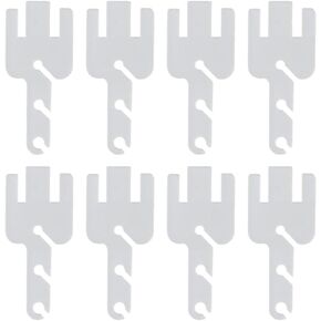 uniquer 4 أزواج/8pcs غزل آلة الحياكة توتر واضح قضبان شد حمض الأكريليك ، محولات توتر الغزل مع أدوات الحياك