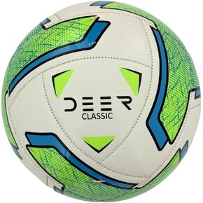 Deer Classic 16 Soccer Ball – for Club Match, Training, Match Performance, Indoor & Outdoor Soccer, Suitable for Grass & Astro | 16 Panel, Rubber Bladder | Size 5 for Youth & Adult Soccer Players |