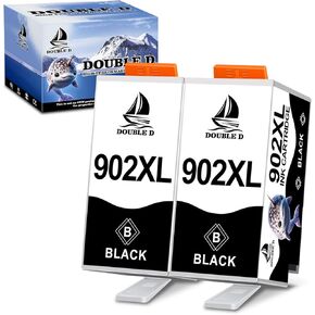 902 902XL Compatible Ink Cartridges with Chip Upgrade Device Replacement for 902 Ink Cartridges 902XL (Upgrade Chip) for OfficeJet Pro 6968 6978 6962 6958 6954 6960 6970 6950 6979 6951 Printer (2 BK)