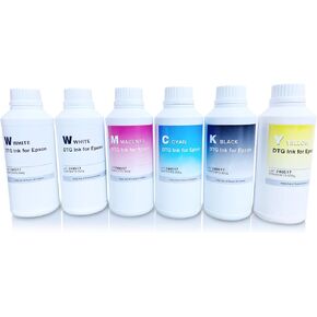 DTG White Ink 1000ml Direct to Garment Printing Ink Digital Textile and More Printing Refill for SureColor F2000 F2100 P600 P800 DTG Printers and All E-pson printhead DTG Printers