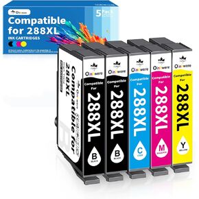 Remanufactured Ink Cartridges Replacement for Epson 288 288XL Ink Cartridges Combo Pack Compatible with Epson XP-440 XP-446 XP-430 XP-330 XP-340 XP-434 Printer Ink (5-Pack)
