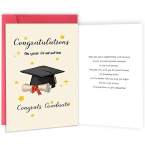 2025 Graduation Gifts Cards for Him Her，High School & College Graduation Gifts Card for Son Daughter，Congratulations Graduate Card for Boys Girls Family Friends in Kuwait