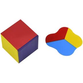 SUMAG Flattened Cube Magic Tricks Funny Cube into Flat Cube Appearing Easy Comdey Magic Props Close up Mentalism Accessory