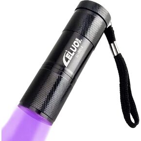 مصباح يدوي أسود UV محمول ، 9 LED LED LIDE 395NM ، كاشف محمولة للبقع للحيوانات الأليفة للبول الحيوانات الأليفة ، بق الفراش