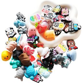 20pcs حبات سيليكون مختلطة عشوائية مصممة لصنع المجوهرات DIY ، غير متكررة مع مربع بلاستيكي ، حبات متنوعة وتجهيزات حبة ، حبة هدايا حرفية للأقلام ، القلادات ، وسلاسل المفاتيح