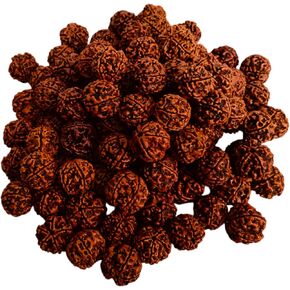 Rudraksha Round Loose Beads, 21 Pcs, Genuine Himalayan Meditation Prayer Beads, Jewelry Making Beads, Five Face Rudraksha Seed Beads, Natural Rudraksha Seed Beads, Bodhi Beads 5 Mukhi