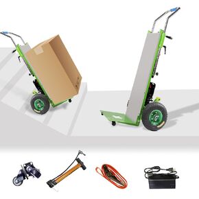 تسلق الدرج الكهربائي Dolly ، عربة Heavy Duty 880 رطلاً سعة 1200 واط شاحنة يدوية مزودة بمحركات مع تصميم قابل للطي لتحريك أجهزة الثلاجة (أسود)