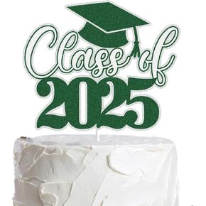 Lingboom Class of 2024 Cake Cake Topper Blue Glitter Happy Treawate تهنئة الديكورات الكعكة خريج 2024 التخرج تهانينا لوازم الحزب الخريج in Kuwait