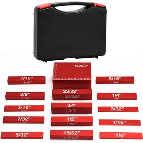 15Pcs Setup Blocks Woodworking Tools Precision Height Thickness Gauge Accessories Durable Measuring Blocks for Router and Table Saw Woodworking (Blue) in Kuwait