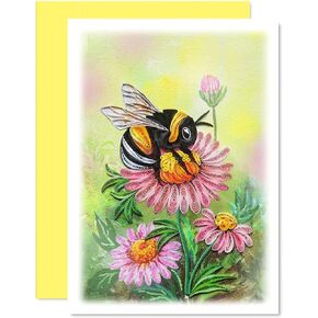 KingKraft Quilling Card- Handcrafted Greeting Card for All Occasions, Cardinal and Dogwood Card for Birthday, Anniversary, Thinking of You, Get Well, Valentines Day, Mothers Day Card, Blank Inside