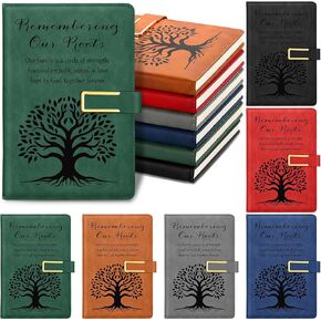 6 Pcs Sobriety Gifts for Women Men Family Reunion Favors Remember Our Roots Journal A5 Faux Leather Hardcover Notebook with Magnetic Buckle for NA Alcoholics Milestone, 6 Colors(Classic)