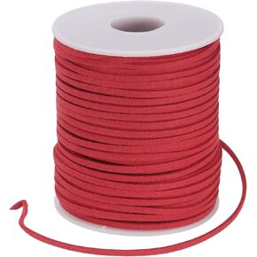 PATIKIL 50 Yards x 2.6mm Faux Suede Leather Cord, Leather Lace String for Bracelet Necklace Beading Making DIY Crafts, Grass Green