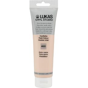 Lukas Cryl Studio Artist Acrylic Paint ، Peach Pink ، 125 ML Tube - Dailts عالية الصباغ للطلاء اللوحة القماشية ، والأعمال الكبيرة على نطاق واسع - اللزوجة المتوسطة ، قابلة للتجفيف سريعًا ، تجفيف سريع