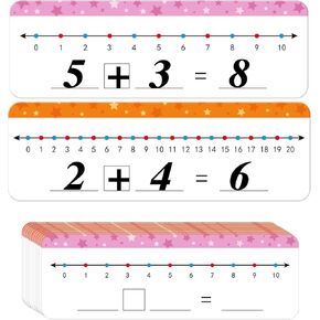 35 حزم بطاقات لوحات الجافة المحو الجافة ، لوحية مزدوجة القابلة للكتابة ويمكن محوها 0-10 على جانب واحد و 0-20 على اللوحة البيضاء الرياضيات الجانبية الأخرى للأطفال والطلاب والفصول الدراسية والمنزل (Pink & Oran) in Kuwait