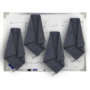 4pcs خرقة الجفاف المغناطيسي - قطعة قماش مغناطيسية لتنظيف الأبيض 12 "x12" ، منشفة تنظيف الألواح الجافة الجافة من الألياف الدقيقة ، ماركات مغناطيسية جافة قابلة للغسل للفصول الدراسية