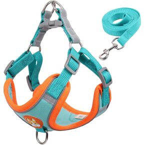 Soft Harness for Dogs,No Pull Dog Harness and Lead Set, Puppy Cat Step in Vest Harness Leash, with Reflective Strips, for Small or Medium and Large Size Dog in Saudi Arabia