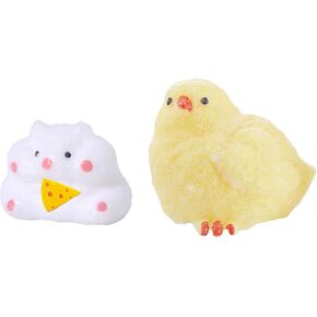 2pcs لطيف تابا اسفنجي الفرخ والهامستر التخفيف من الإجهاد التمييز - ultra ناعمة kawaii الهدايا الإغاثة القلق squize squishies للنساء