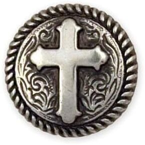 Tandy Leather Round Rope Rope Cross Concho 1 "(25 مم) 7791-05