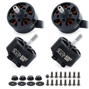 4pcs تجاوزت B2812 900KV FPV Motors CW/CCW 5S-6S للسباق كوادكوبتر بدون طيار مع أسلاك سيليكونية 18AWG بحجم 250 مم (أسود)