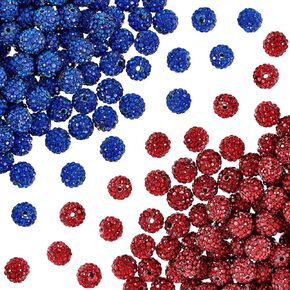 Ph Pandahall 200pcs 10mm Red Disco Ball Clay حبات لصنع المجوهرات