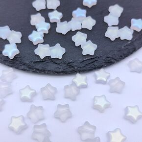 30pcs 8 مم شكل نجمة صغيرة بلورية مصباح المصباح الزجاج الفضفاضة الكثير من المجوهرات صنع نتائج المجوهر