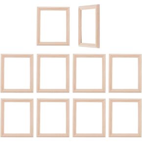 OLYCRAFT 10pcs مستطيل مصغرة صورة الخشب إطار 1/12 مقياس مصغرة مصغرة صورة صورة مصغرة صورة مصغرة الأثاث الإكسسوارات المصغرة للزينة المصغرة المشهد