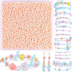 حبات بذور زجاج المعكرون الباستيل ، 5000pcs 3 مم حبات المهر متعددة الألوان لمجوهرات وصنع DIY الحرفية in Kuwait