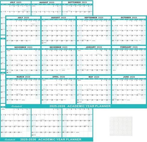 32" x 48" 2025 Wall Calendar Dry Erase - Large Starry Sky Calendar Wet & Dry Erasable Laminated 12 Month Annual Yearly Planner, Reversible, Horizontal/Vertical (2025 Wall Calendar) in Saudi Arabia